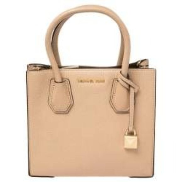 Michael Kors Mini Mercer Leather Crossbody & Tote Bag Nude EUC 8480 - Picture 1 of 16